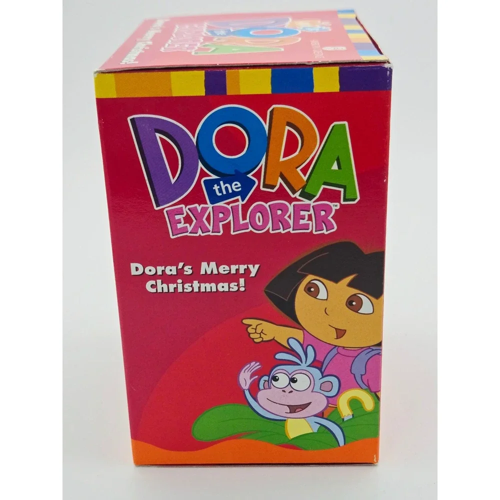 Dora the Explorer Merry Christmas Ornament 2003 Nick Jr Pink Snowsuit Snowflake